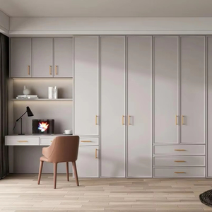 Armoire autoportante moderne simple crème française assemblée <span class=keywords><strong>à</strong></span> la location économique pour chambre <span class=keywords><strong>à</strong></span> coucher ou hôtel <span class=keywords><strong>prix</strong></span> spécial - Product Image 1