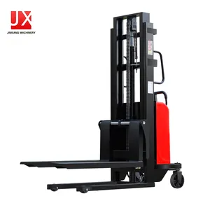 Uygun hidrolik ile yüksekliği kaliteli palet forklifti 1Ton 1.5T 2T pil işletilen yarı elektrikli istifleyici