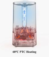 RUNAL Humidificateur d'air à ultrasons intelligent 4L avec minuterie pour la maison et la maison, à vapeur froide et chaude, avec grand brouillard, à remplissage par le haut
