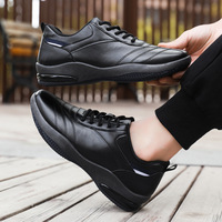 Chaussures de sport décontractées pour hommes, légères, blanches, en cuir synthétique, à lacets, semelle extérieure en PVC