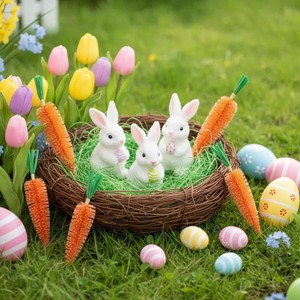 Nhà Máy Giá Phục Sinh Mô Phỏng Nhân Tạo Cà Rốt Nhự<span class=keywords><strong>a</strong></span> Không Độc Hại Trẻ Em Củ<span class=keywords><strong>a</strong></span> Quà Tặng Phục Sinh Bên Đạo Cụ Chai Bàn Chải Cà Rốt - Product Image 2