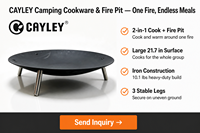 Barbecue portable CAYLEY pour le camping en plein air, foyer à bois pour la cuisson en extérieur