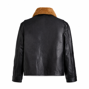 <span class=keywords><strong>Giacca</strong></span> da Motociclista in Vera Pelle Personalizzata per Pompieri, Colletto in Sherpa, Multi Tasche, Abbigliamento da Lavoro, Accessori in Argento Anticato, <span class=keywords><strong>Giacca</strong></span> da Uomo - Product Image 4