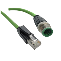 Câble Ethernet Profinet SHANWEI 5m de longueur Connecteur M12 4 broches/8 broches Code X-D Prise RJ45 IP67 Flexible Machines électroniques