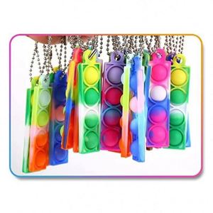 ของเล่นฟิดเจ็ต - พวงกุญแจซิลิโคนแบบฟองสบู่ขนาดเล็ก, ของเล่นเสริมพัฒนาการทางประสาทสัมผัส, เหมาะสำหรับเป็นของขวัญในงานวันเกิดเด็ก - Product Image 4