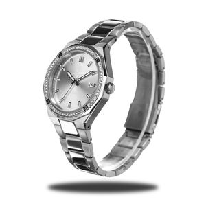 Undecemberカスタムロゴファッションクォーツレディース時計ダイヤモンドベゼル5ATM耐水性高級クォーツ時計ルミナス付き - Product Image 2