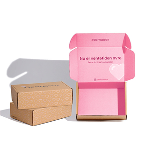 Gấp màu hồng Kraft các tông vận chuyển Hộp Tùy chỉnh có thể tái chế ăn mặc đồ lót quần áo bao bì sóng hộp bưu phẩm với logo - Product Image 1