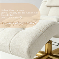 Lit d'extension de cils ergonomique de luxe moderne à design incurvé réglable en fer pour salons de beauté, hôtels et spas