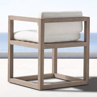 Mobilier de loisirs en bois de teck, hôtel Villa Patio chaises en bois Table jardin extérieur Table à manger et chaises ensemble