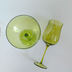 Verre à eau à ondulations vertes <span class=keywords><strong>de</strong></span> style vintage médiéval, verrerie pour cocktail, <span class=keywords><strong>coupe</strong></span> à <span class=keywords><strong>champagne</strong></span>, martini, margarita, accessoires <span class=keywords><strong>de</strong></span> bar, tasse - Product Image 6