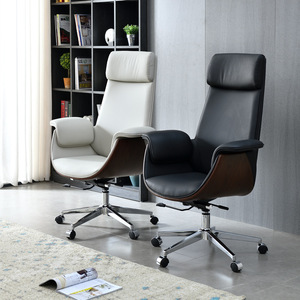 <span class=keywords><strong>Chaise</strong></span> de bureau de luxe ergonomique à dossier haut, pivotante et réglable en hauteur, de style contemporain, pour dirigeant - Product Image 4