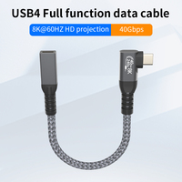 Câble de charge USB4.0 Thunderbolt 4/3 Pro Max 40Gbps Transfert de données 8K60Hz HD Video Audio Nylon Computer Video Audio Accessories