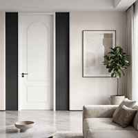 Porte intérieure moderne en MDF blanc 30x80 pouces, à deux panneaux, avec isolation phonique en polymère pour chambre, appartement, hôtel