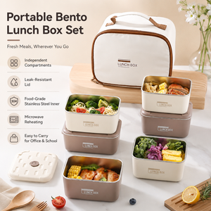 Lonchera Rectangular de Plástico, de un Solo Compartimento, Portátil, a Prueba de Fugas, Libre de BPA, Tamaño M 1-3L, Estilo Simple - Product Image 5