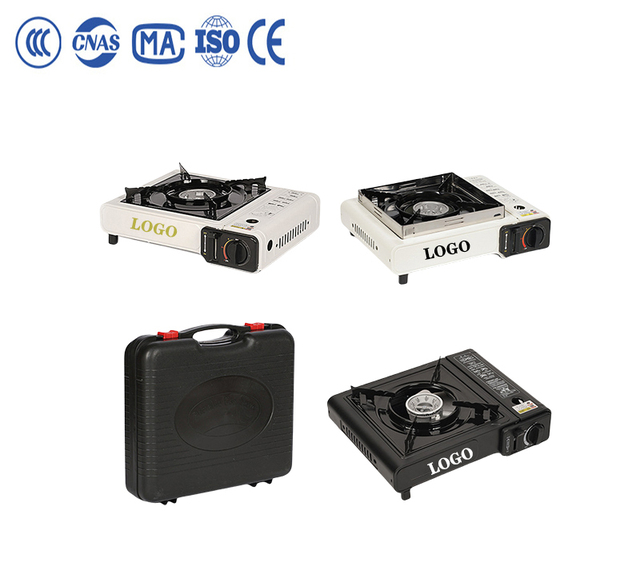 Outdoor Camping Portable Lightweight Safety Propane Butane Dual Purpose Gas Stove Kit With Plastic Box Camp Gas Stove