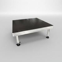 Plateforme de scène modulaire portable en aluminium 4x8 pieds, robuste, à montage rapide pour location événementielle et concerts