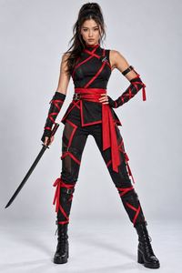 Disfraz de Catwoman para Mujer con Corazones Rojos y Medias para Halloween - Product Image 2