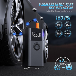 1500A xe nhảy khởi động với lốp Inflator <span class=keywords><strong>10000mAh</strong></span> ngân hàng điện LED ánh sáng Xe pin Booster với kỹ thuật số máy bơm không khí Máy nén khí - Product Image 2