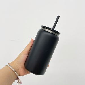 Vaso de Acero Inoxidable de 16 oz con Logotipo Personalizado, Color Negro en el Interior, para Grabado Láser - Product Image 4