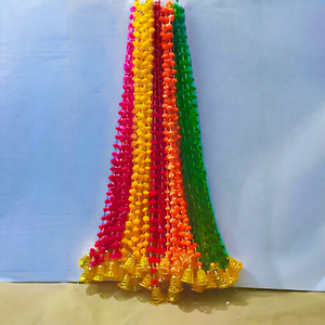 Colorful Plastic Tassel <b>Garland</b> Hanging Home Decor Bohemian Style Indoor Living Room Decoration Multicolor Irregular Shape - Product Image 1