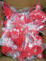 Jouet en peluche doux personnalisé en forme d'écrevisse avec LOGO, vente en gros de jouets en peluche mignons en forme de homard