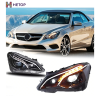 Faros Delanteros HETOP W207 2010-2017 Clase E, Luces LED DRL, Señal de Giro, Lámpara Delantera Modificada, Accesorios para Automóviles Benz