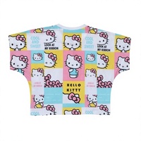 Ensemble deux pièces RioLeaf personnalisé pour filles, imprimé dessin animé automne, décontracté, en coton élasthanne écologique, short et haut à manches courtes, tous logos