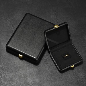 Custom Light luxury jewelry box high-end leather ring necklace earring jewelry <b>storage</b> box display packaging box - Product Image 2
