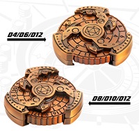Rotierender Spinner-Würfel Metallrad DND Roulette-Würfel Multifunktionales RPG-Tischspiel-Zubehör Polyedrische Metallwürfel mit Geschenkbox