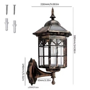 Lámpara de Pared Exterior Retro Kai Gui, Luz LED Solar Impermeable con Luz Cálida y Control de Interruptor Inductivo para Patio y Jardín - Product Image 2