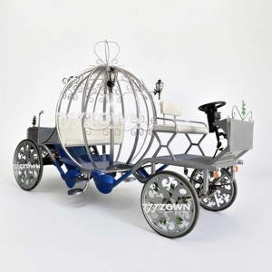 Charrette électrique OEM Cendrillon, chariot décoratif sans chevaux avec éclairage LED pour événements en lieux touristiques - Product Image 4