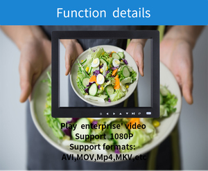 กรอบรูปดิจิตอล LCD ขนาด 10 นิ้ว IPS พร้อมฟังก์ชั่นเล่น<span class=keywords><strong>วิดีโอ</strong></span>และเพลงผ่าน USB นาฬิกา และแสดงผลแบบวนซ้ำ - Product Image 2