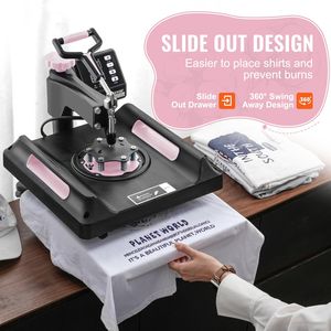 5 en 1 15x15 presse à chaud 30oz gobelet et t-shirts couleur noire - Product Image 4