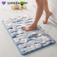 Tapis de bain moderne en fausse fourrure de lapin de luxe, antidérapant, lavable, absorbant l'eau, pour la maison, l'hôtel, la chambre à coucher, la cuisine
