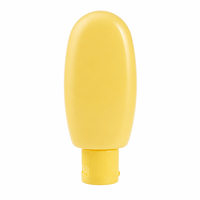 Flacon de désinfectant pour les mains en PET de 50 ml, forme d'œuf, flacon en plastique pour lotion et shampoing avec bouchon rabattable, emballage portable