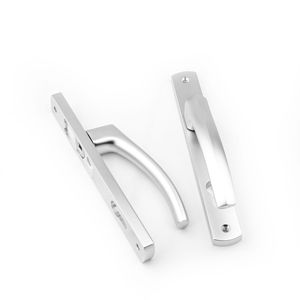 Poignée de porte ambidextre de conception américaine avec plaque arrière de 220 mm de long, levier de verrouillage multipoints, quincaillerie coulissante pour patio, profil européen - Product Image 4