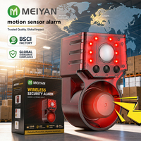 Système d'alarme solaire MEIYAN, détecteur de mouvement extérieur pour la sécurité domestique avec télécommande de 25 m, vente en gros d'usine