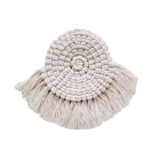 Artilady Nordic Europa Macrame Cup Pad Boho Tafelkleed Tafel Mat Pure Handgemaakte Katoenen Gevlochten Antislip Isolatie Mats - Product Image 5