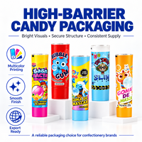 Tubes d'emballage en aluminium et plastique pour chewing-gum, qualité alimentaire, haute barrière, avec bouchon à vis, impression UV personnalisée pour bonbons et gels