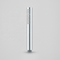 Pommeau de douche cylindrique moderne et élégant, finition chromée effet miroir, avec jets matriciels denses et large débit de pluie pour salle de bain