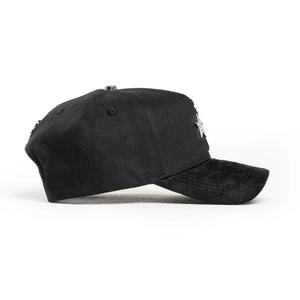 Gorras Personalizadas de 5 Paneles de Gamuza con Diseño de Estrella de Diamantes de Imitación y Letras en Relieve - Product Image 4