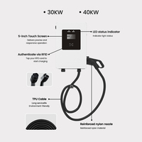 Estación de Carga para Vehículos Eléctricos EVEGO, Venta al por Mayor de Fábrica, DC 30kW, Montada en Pared, con Cable, OCPP1.6J, Inteligente, GBT, Carga Rápida EVSE