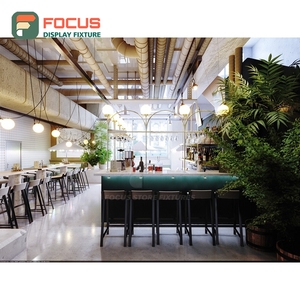 Creative Coffee Merchandise Display Rack Wood Grain Finish Coffee Syrup Display Coffee Shop Display Rack - Product Image 6