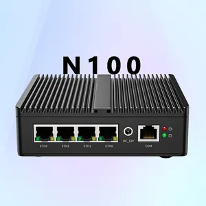 كمبيوتر صغير صناعي بموجه لين بدون مروحة N100 Barebone 2.5G Intel Alder Lake الجيل الثاني عشر معالج 16Gb Ram Ddr5