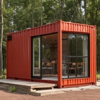 Maison conteneur détachable écologique personnalisée, bar à café extérieur, maison conteneur de 20 pieds pour hôtel