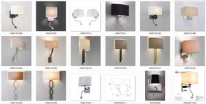 Trang trí đầu giường tường đèn với đèn <span class=keywords><strong>led</strong></span> đọc sách 2 hình chữ nhật vuông vải bóng râm với USB sạc cho phòng khách sạn cho tường - Product Image 2