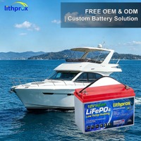 Batterie LiFePO4 12V 100AH Grade A Haute Performance Marine Bluetooth Smart BMS M8 Terminal 6000 Cycles CE RoHS IP67 OEM ODM