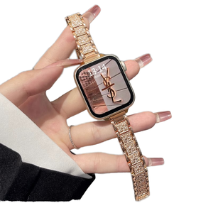 Correa de Repuesto de Metal con Diamantes para <span class=keywords><strong>Xiaomi</strong></span> Band 8/9/10, Diseño de Moda para Mujer, Ancho de Correa y Hebilla a Presión - Product Image 1