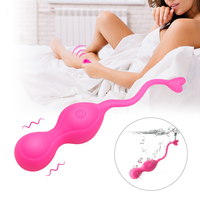 Vibromasseur en silicone étanche en forme de sperme, certifié CE, OEM, 10 vitesses, télécommande, boule de Kegel anale, rechargeable par USB, 100%