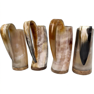 Tazas Artesanales de Cuerno de Buey Ecológicas con Temática Animal, Acabado Natural, Estilo Vintage, Reutilizables, para Cerveza, Uso en Fiestas, Sólidas - Product Image 2